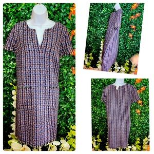 Ann Taylor Short Sleeve Tweed Shift Dress